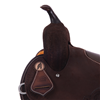 Burns Chocolate RO Barrel Saddle w/ Deluxe Snake-MW 